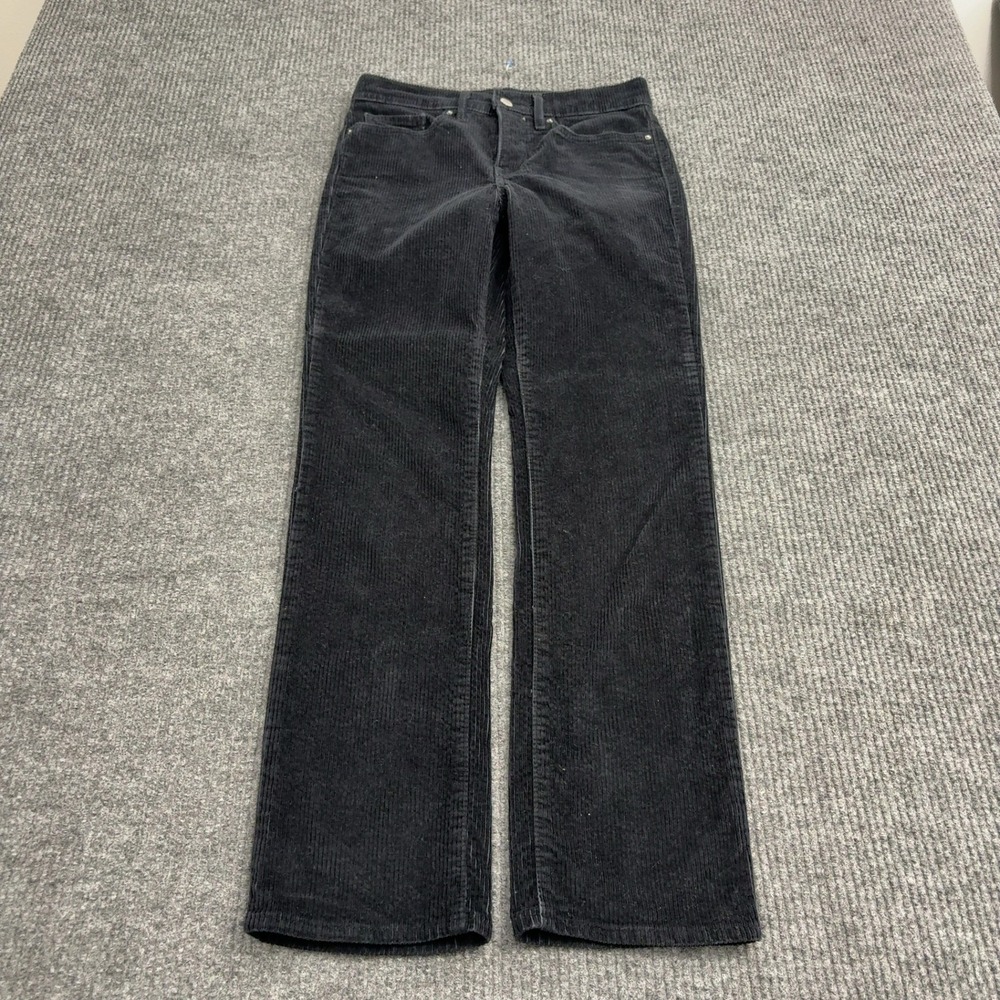 Levis Pants Womens 29 Black Cotton Corduroy Straight Leg Casual Classic Style